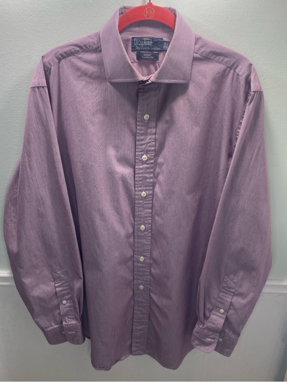 Ralph Lauren Men's Lavender Dress Shirt - Button-Front